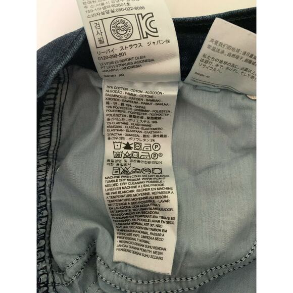 Levi's 505 Straight Jeans Women's Size W30L32 Blue Mid Rise Stretch Denim - Picture 7 of 8